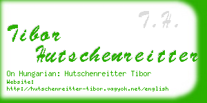 tibor hutschenreitter business card